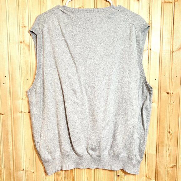Polo Ralph Lauren Pima cotton Thin Knit Sweater Vest V Neck Gray Mens Sz 2XL XXL - Picture 4 of 5